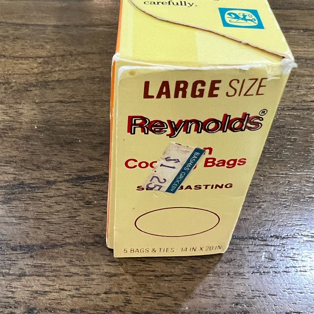VTG Reynolds Oven Cooking Bags Self Basting Large Box of 5 14" x 20" NOS 1980 - Picture 5 of 7